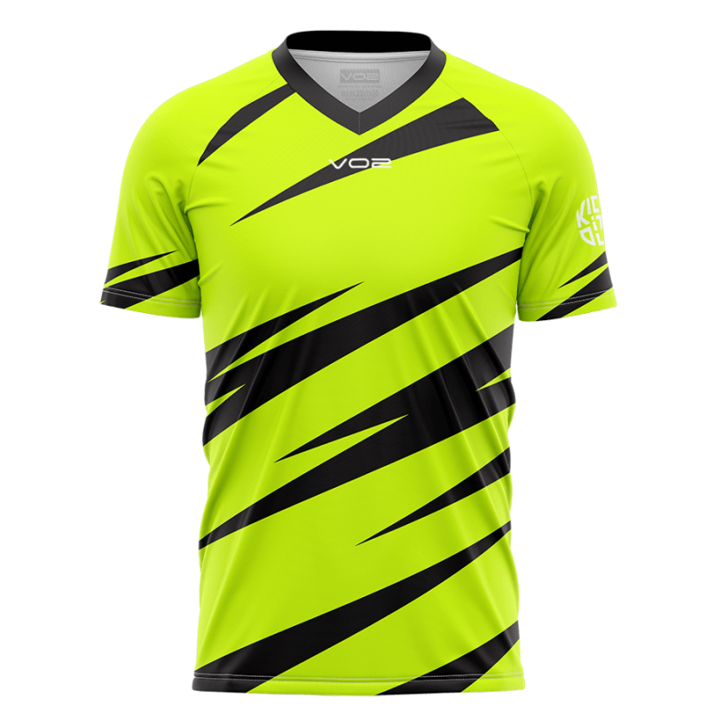 VO2 Tiger stripes custom football kit design 3D mockup