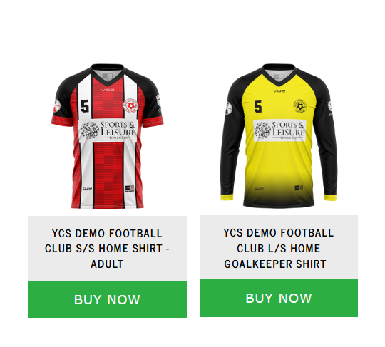 your club shop custom football kit ordering portal
